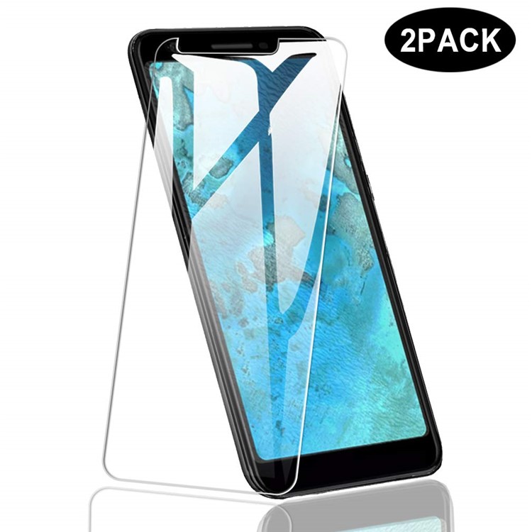 2Pcs/Set 0.25mm 9H Tempered Glass Screen Protective Cover (Arc Edge) for Google Pixel 3a-1