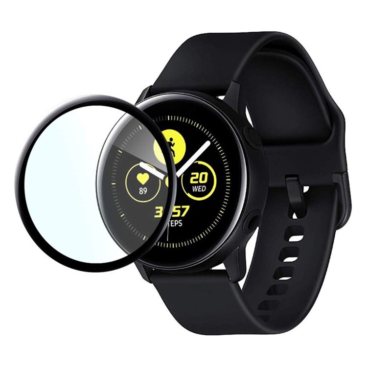 2pcs / Set 3d Anti-dactilar Huella De Huellas De Huellas Protectoras De Cristal Templado Para Samsung Galaxy Watch Active