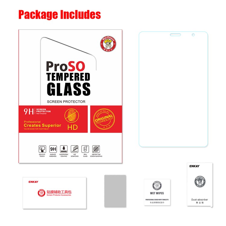 HAT PRINCE 0.33mm 9H 2.5D Arc Edge Tempered Glass Screen Protector for Samsung Galaxy Tab A 8 (2019) P200 / P205-7