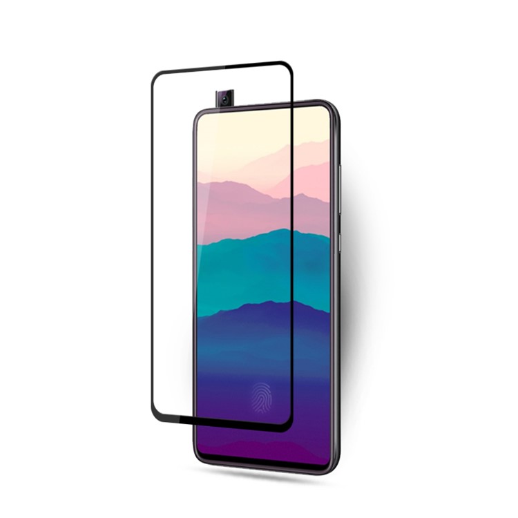 AMORUS Full Glue Silk Printing Tempered Glass Full Screen Protective Film for Samsung Galaxy A90-5