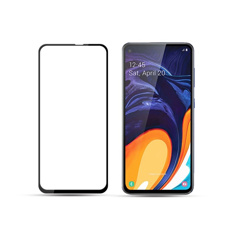 AMORUS Full Glue Silk Printing Tempered Glass Full Screen Protector for Samsung Galaxy A60-2