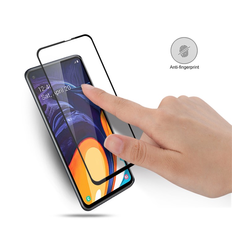 AMORUS Full Glue Silk Printing Tempered Glass Full Screen Protector for Samsung Galaxy A60-3