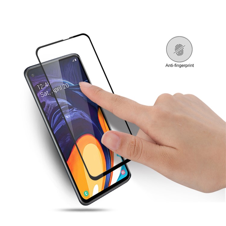 AMORUS Full Glue Silk Printing Tempered Glass Full Screen Protector for Samsung Galaxy A60-3