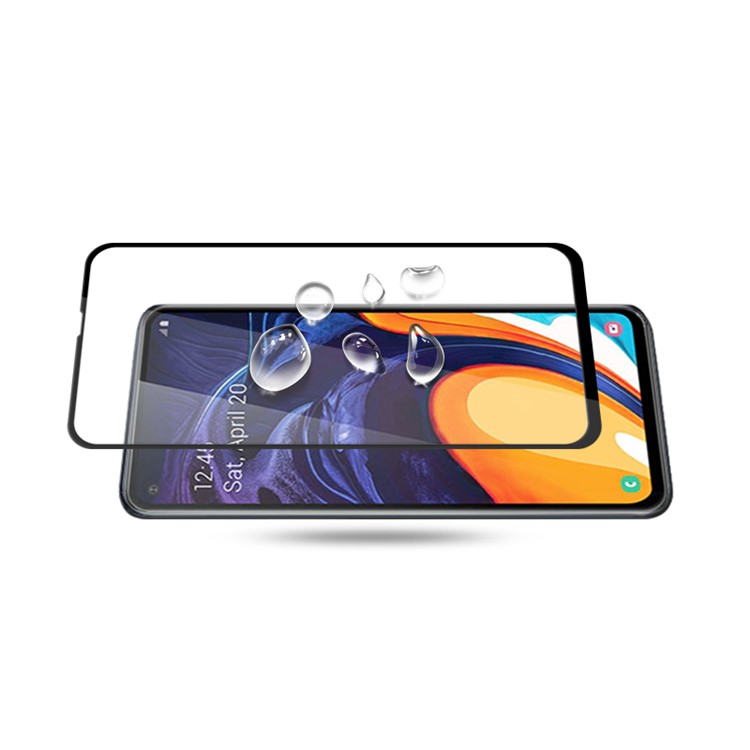 AMORUS Full Glue Silk Printing Tempered Glass Full Screen Protector for Samsung Galaxy A60-5