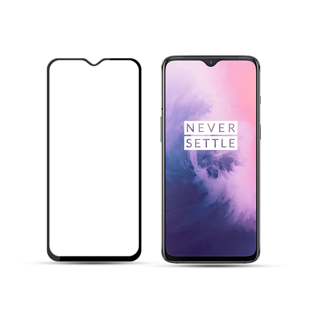 AMORUS Full Glue Silk Printing Tempered Glass Full Screen Protector for OnePlus 7-2