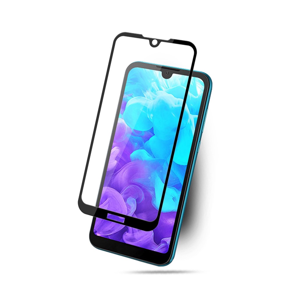 Protector De Pantalla Completa De Cristal Templado De Impresión De Seda De Glue AMORUS Para Huawei Y5 (2019) / Honor 8s