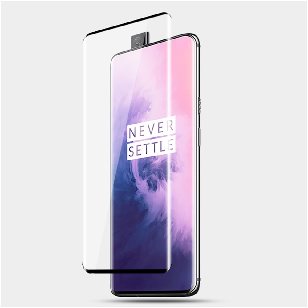 Amorus Plein Écran 3D Curbe Complet de Colle Complète Bouclier de Protecteur en Verre Trempé Anti-explosion Pour OnePlus 7 Pro / 7t Pro