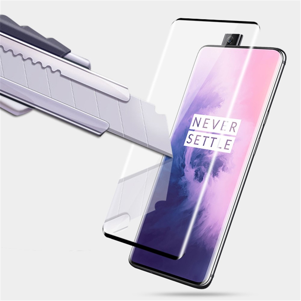 Amorus Pantalla Completa Curvado Curvado Curvado Glue Temper Protector Protector Shield Anti-explosión Para OnePlus 7 Pro / 7T Pro