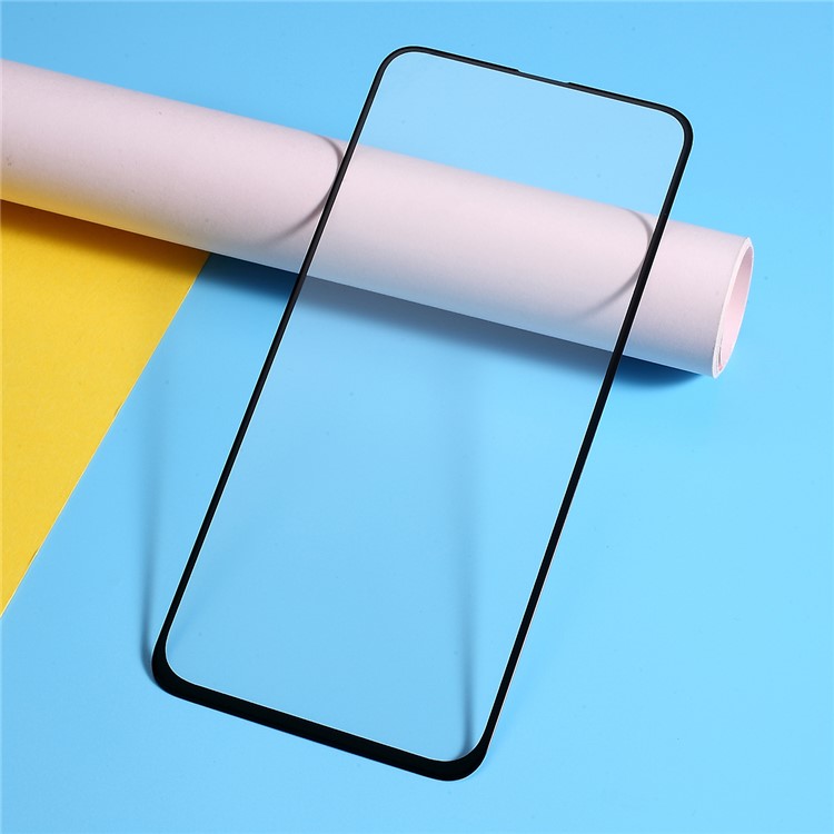 5D Curved Full Size Silk Print Tempered Glass Screen Protector for Huawei nova 4/Honor View 20 - Black-1