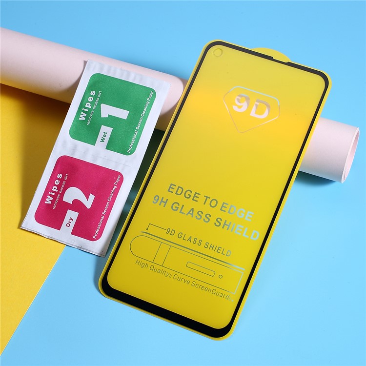 Anti-explosion Full Covering Tempered Glass Protector for Samsung Galaxy A60 - Black-4
