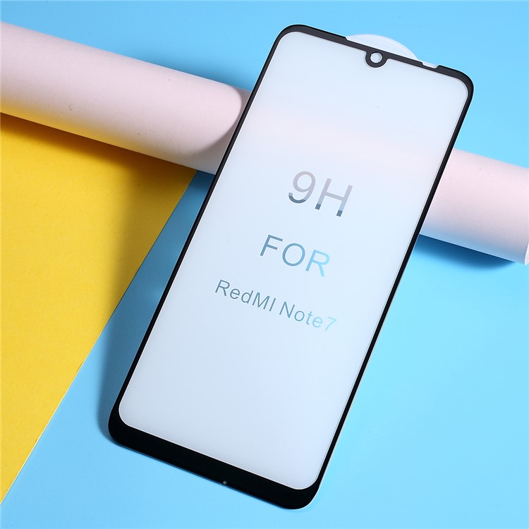 5D Full Screen Silk Printing Tempered Glass Shield for Xiaomi Redmi Note 7S / Note 7 / Note 7 Pro (India) - Black-2