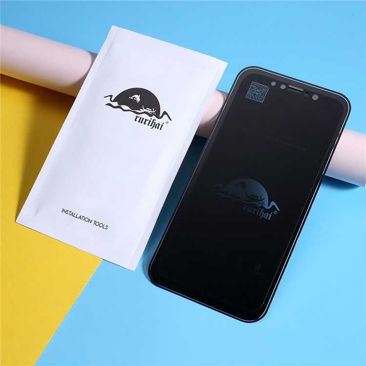 RURIHAI Matte Anti-peep Full Glue Full Cover Tempered Glass Screen Protector for iPhone XR 6.1 inch-3