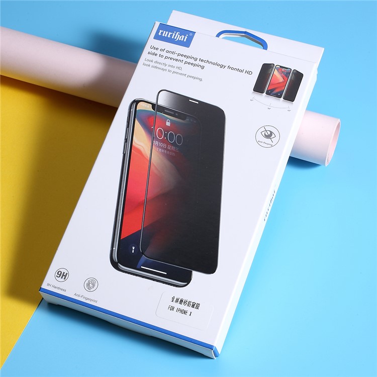 RURIHAI Matte Anti-peep Full Glue Full Cover Tempered Glass Screen Protector for iPhone XR 6.1 inch-9