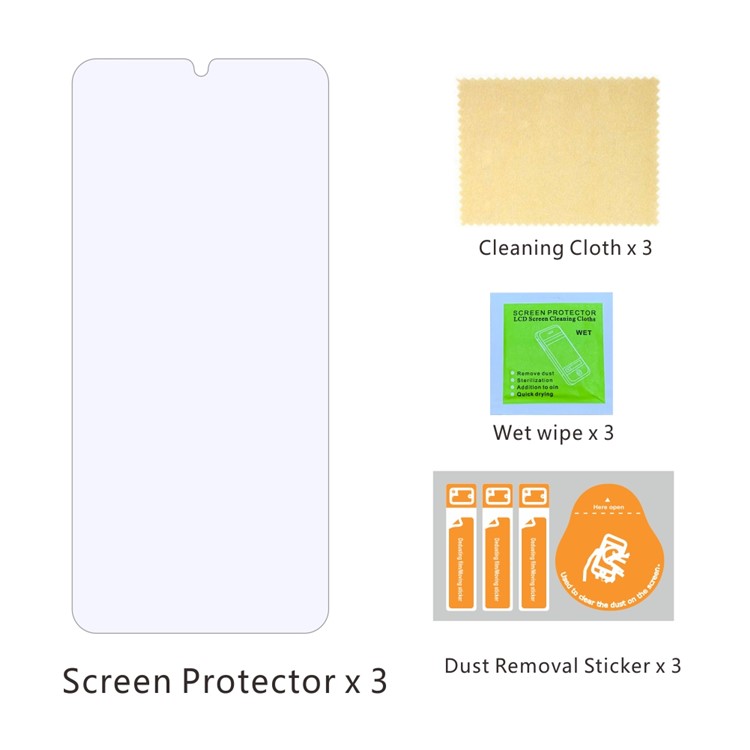 ITIETIE 2Pcs/Set 2.5D 9H Tempered Glass Screen Protectors for Samsung Galaxy A20e-9