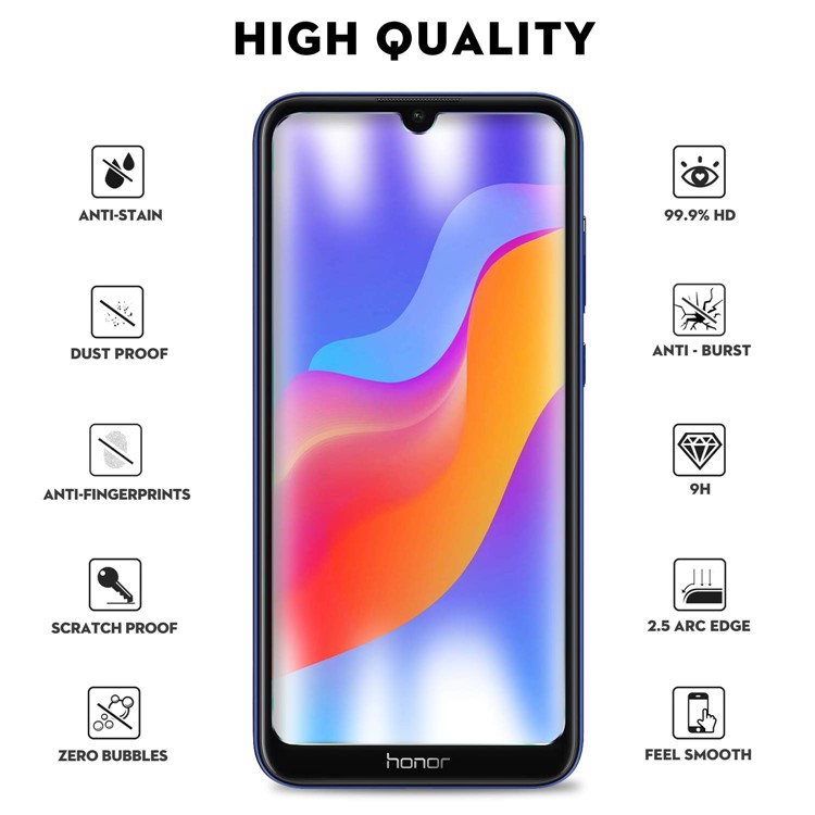 0.25D Arc Edge Tempered Glass Screen Phone Film for Huawei Y6 Prime (2019) / Huawei Y6 2019-6