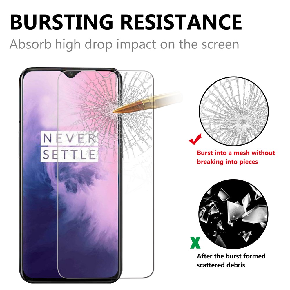 0.25mm Arc Edge 9H Tempered Glass Protector Anti-explosion for OnePlus 7-5