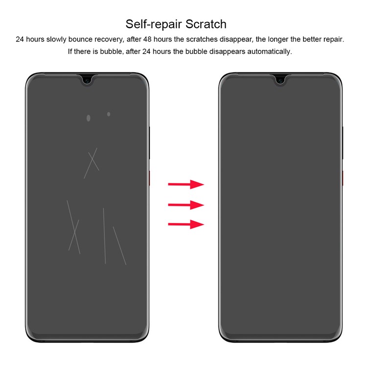 HAT PRINCE 3D Full Coverage Front and Back Screen Protectors Soft Films for Huawei P30 Pro-4