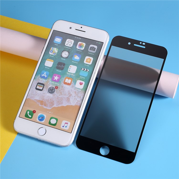 5D Anti-peep Full Screen Coverage Tempered Glass Protector Film for iPhone 7 Plus / iPhone 8 Plus - Black-2