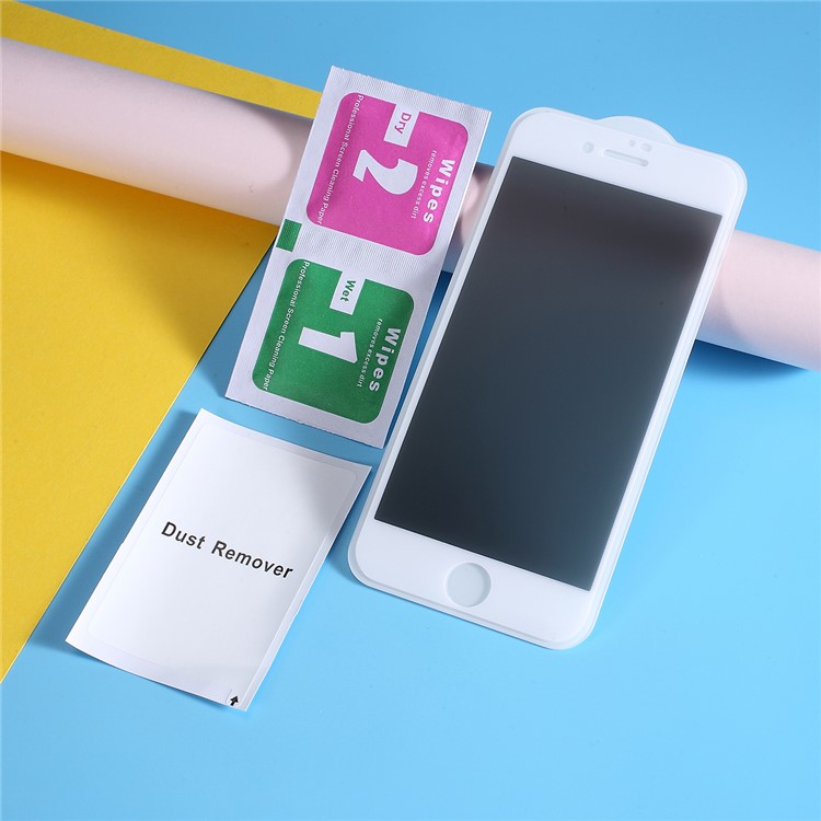 5D Anti-peep Full Screen Coverage Tempered Glass Protector Film for iPhone 8 /7 - White-4
