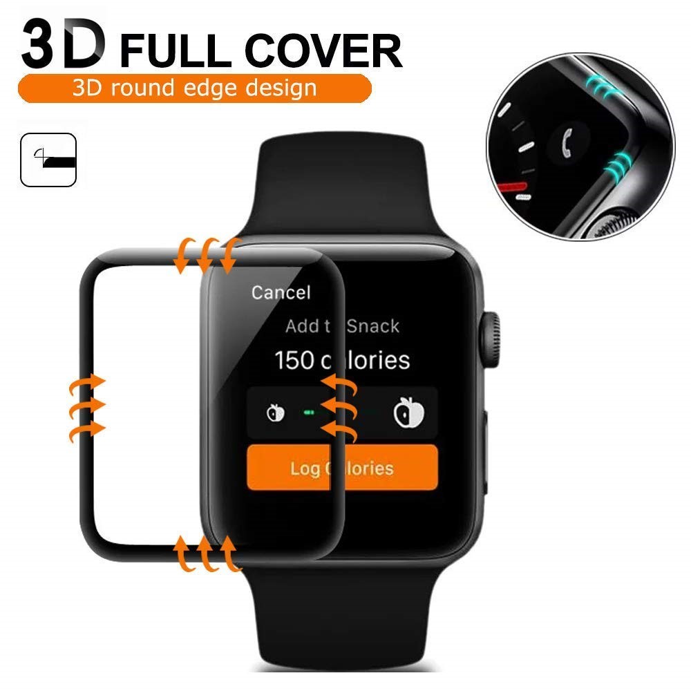 Film De Couverture En Plein Écran De Colle 3D Pour La Série Apple Watch 4 40mm