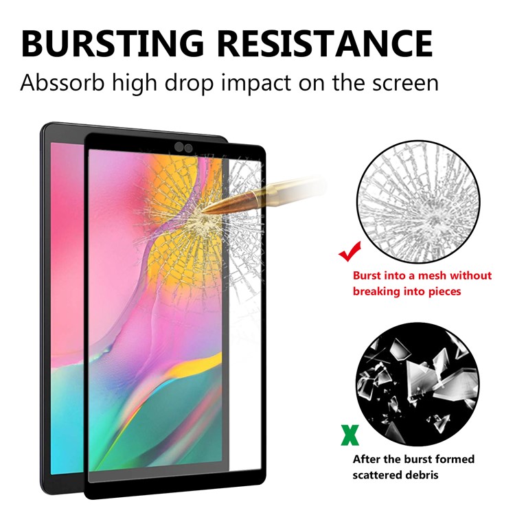 Full Screen Coverage Silk Printing Tempered Glass Protector Film for Samsung Galaxy Tab A 10.1 (2019)-3