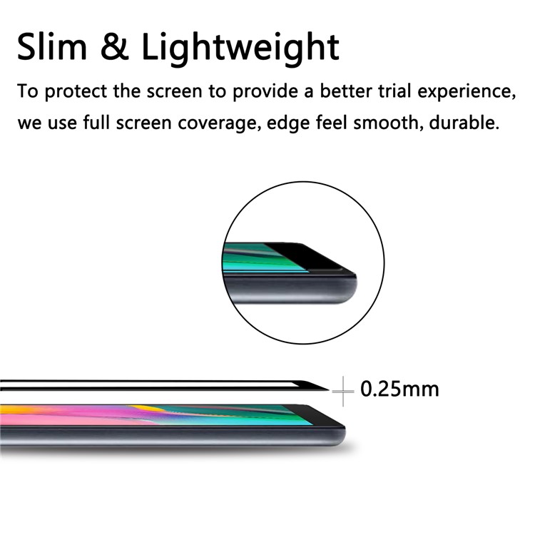 Full Screen Coverage Silk Printing Tempered Glass Protector Film for Samsung Galaxy Tab A 10.1 (2019)-4