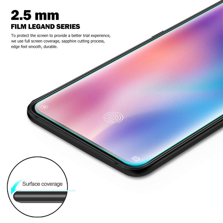 0.25mm Arc Edge Anti-explosion 9H Tempered Glass Shield for Xiaomi Mi 9-7