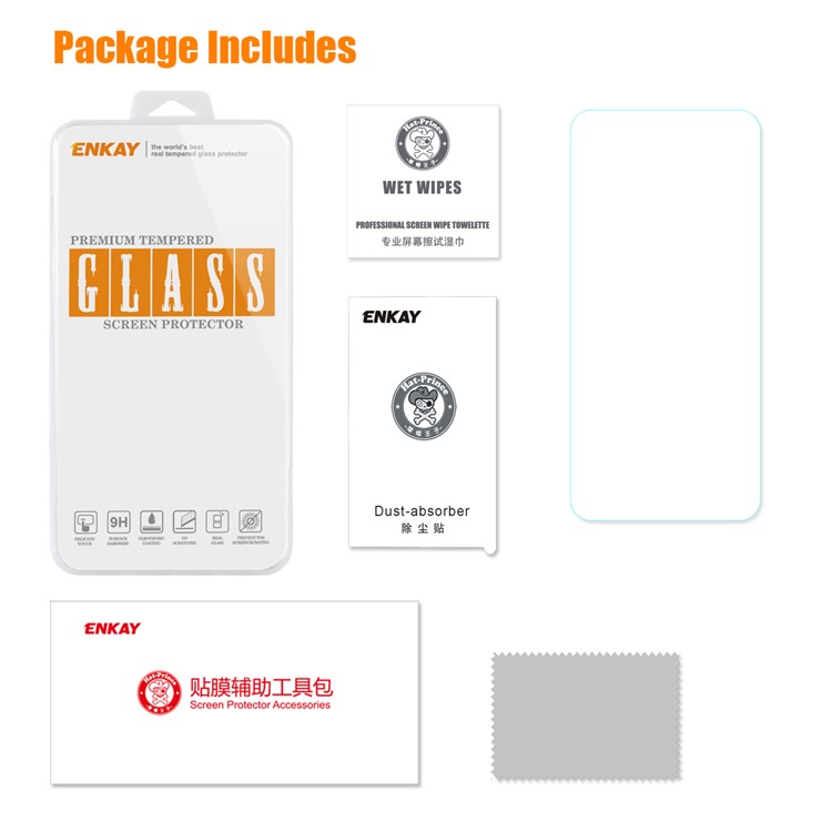 ENKAY 0.26mm 9H 2.5D Arc Edge Explosion-proof Tempered Glass Screen Protection Films for Huawei P20 lite (2019)-7
