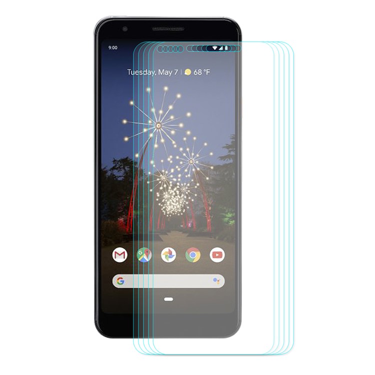 5 PCS HAT PRINCE 9H 0.26mm 2.5D Tempered Glass Screen Protector Film for Google Pixel 3a-2