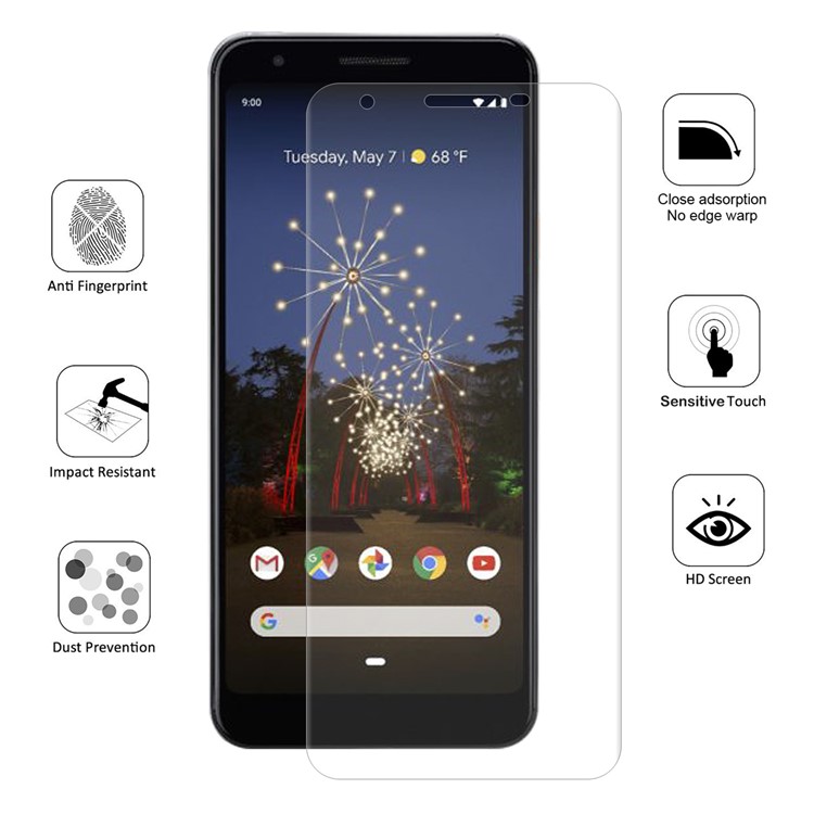 HAT PRINCE 3D Full Coverage Phone Screen Protectors Soft Films for Google Pixel 3a-5