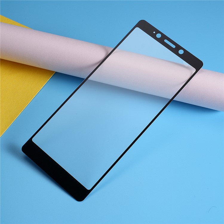 Silk Printing Full Size Tempered Glass Screen Film (Full Glue) for Sony Xperia L3-4