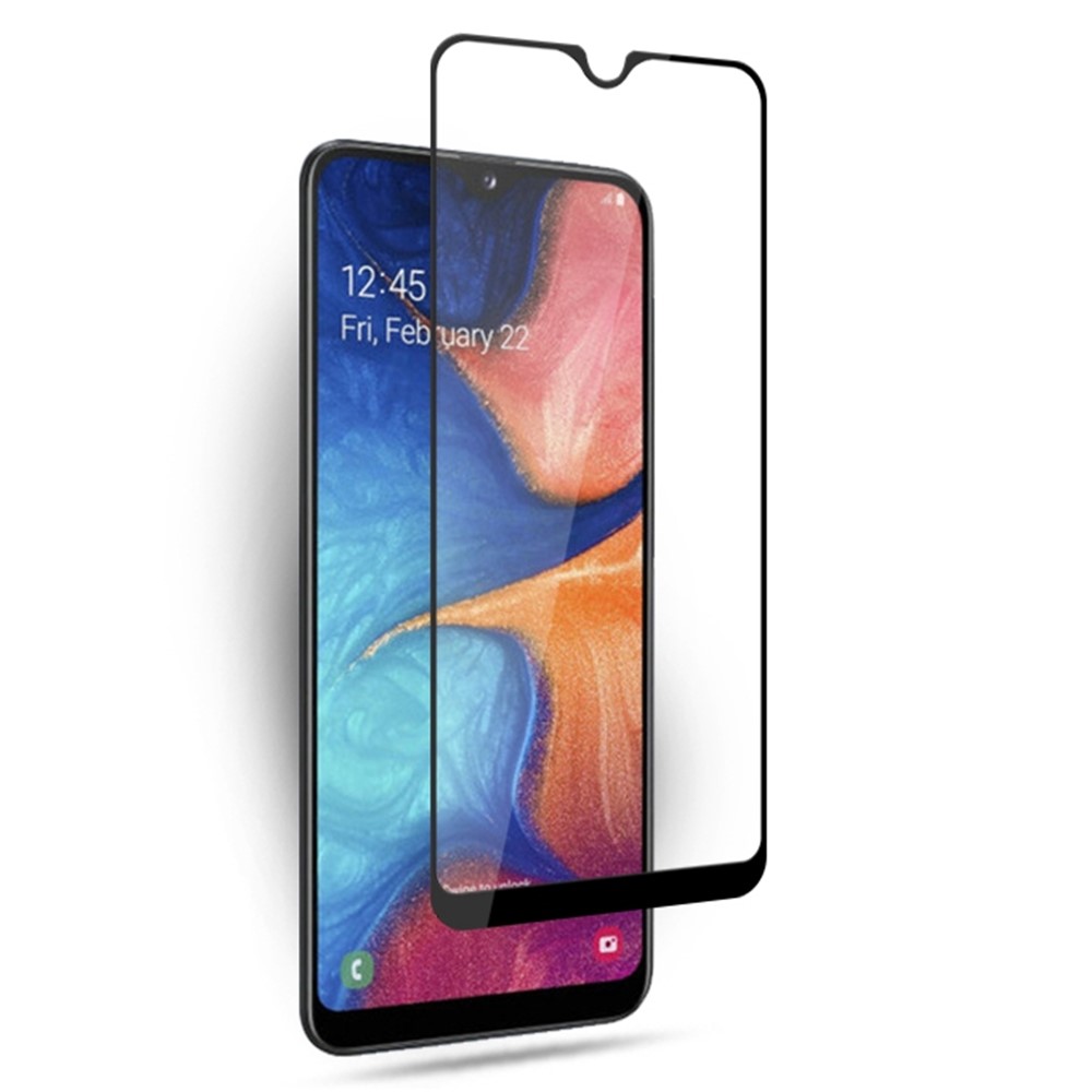 AMORUS Full Glue Siebdruck Hartglas Vollbild-Schutzfolie Für Samsung Galaxy A20E-3
