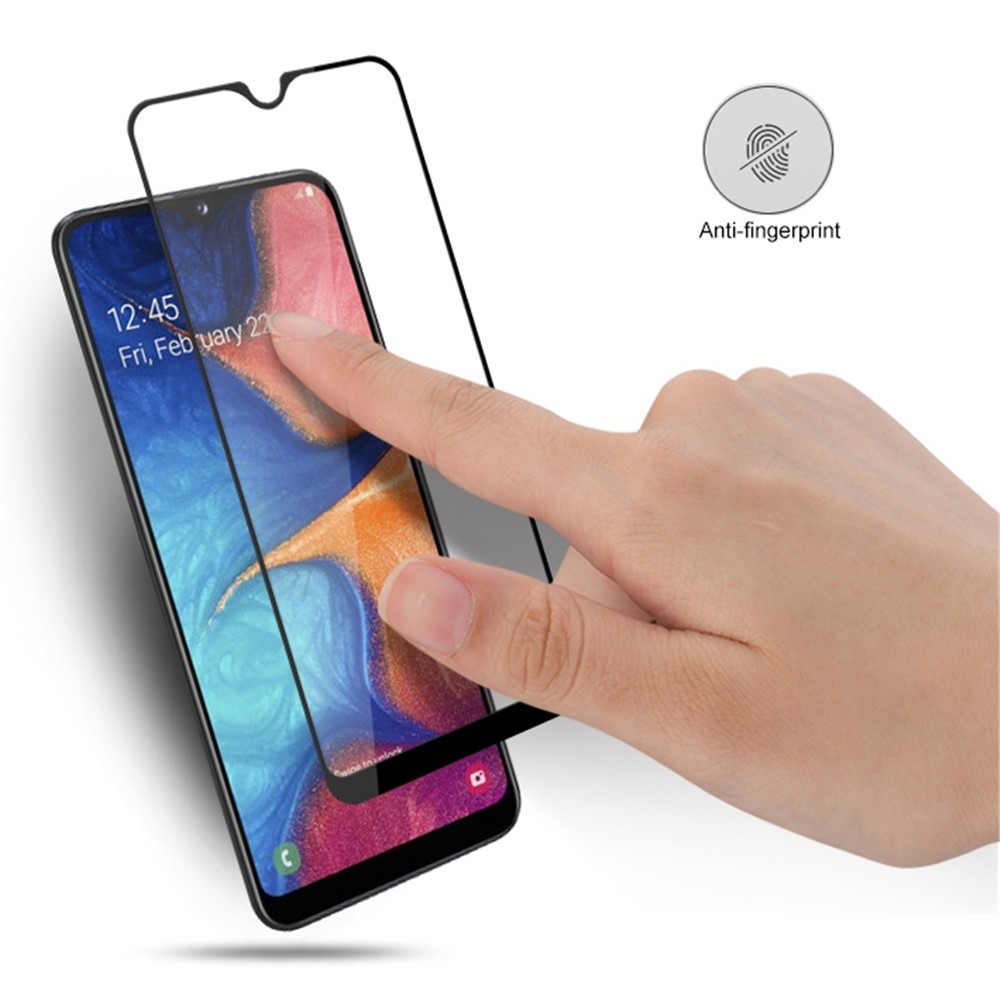 AMORUS Full Glue Siebdruck Hartglas Vollbild-Schutzfolie Für Samsung Galaxy A20E-5