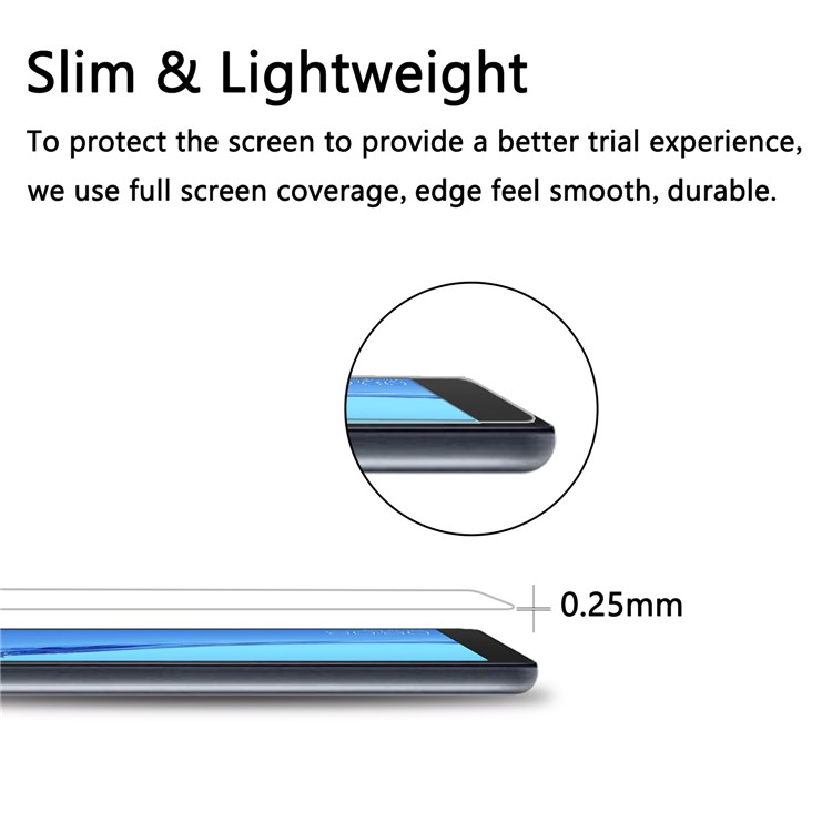 0.25mm Arc Edge 9H Full Screen Cover Tempered Glass Protective Film for Huawei M6 10.7-inch-4