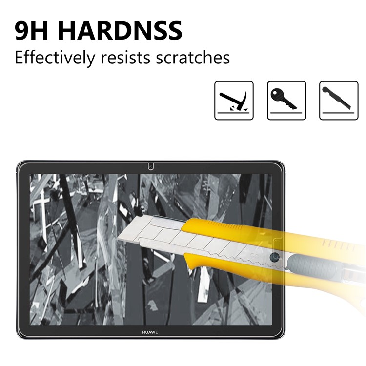 0.25mm Arc Edge 9H Full Screen Cover Tempered Glass Protective Film for Huawei M6 10.7-inch-6