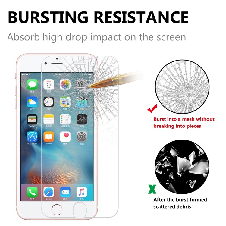 0.1mm Ultra-thin Anti-explosion 9H Arc Edge Tempered Glass Screen Protector for iPhone 6s / 6-5