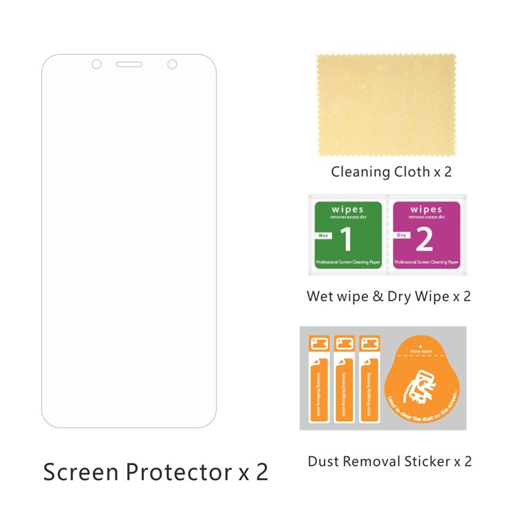 ITIETIE 2Pcs/Set 2.5D 9H Tempered Glass Phone Screen Protectors for Xiaomi Redmi 7A-7