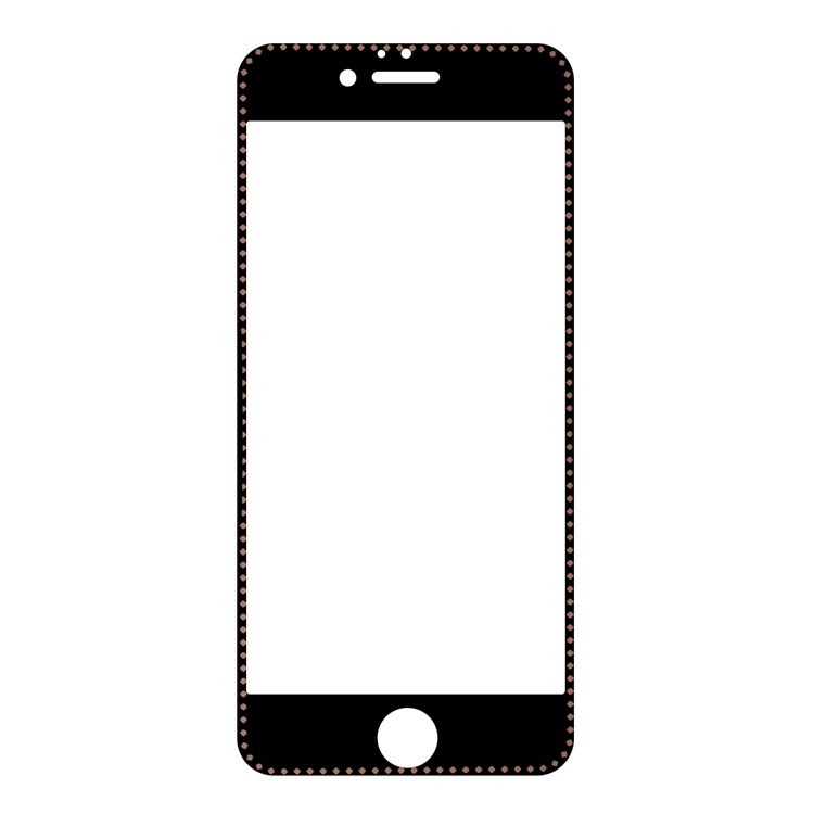 Electroplating Tempered Glass Screen Protector Arc Edges for iPhone 7 Plus/8 Plus 5.5 inch - Black/Brown-2
