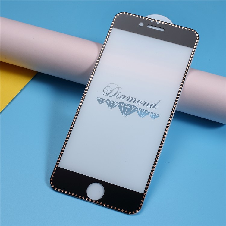 Electroplating Tempered Glass Screen Protector Arc Edges for iPhone 7 Plus/8 Plus 5.5 inch - Black/Brown-3