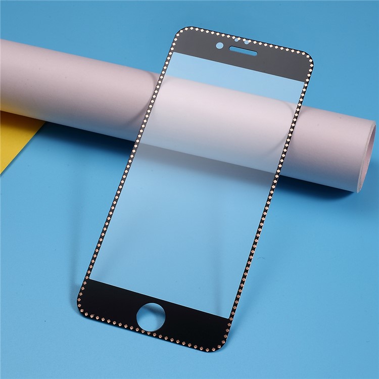 Electroplating Tempered Glass Screen Protector Arc Edges for iPhone 7 Plus/8 Plus 5.5 inch - Black/Brown-4