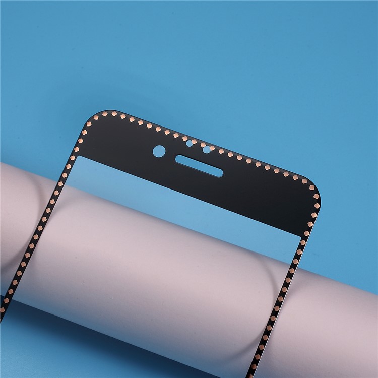 Electroplating Tempered Glass Screen Protector Arc Edges for iPhone 7 Plus/8 Plus 5.5 inch - Black/Brown-5