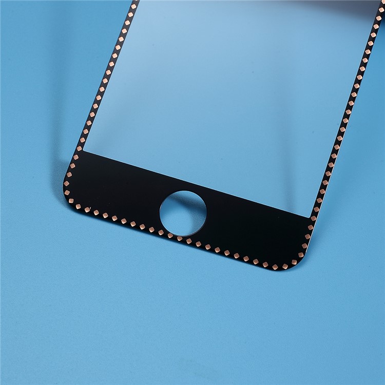 Electroplating Tempered Glass Screen Protector Arc Edges for iPhone 7 Plus/8 Plus 5.5 inch - Black/Brown-6