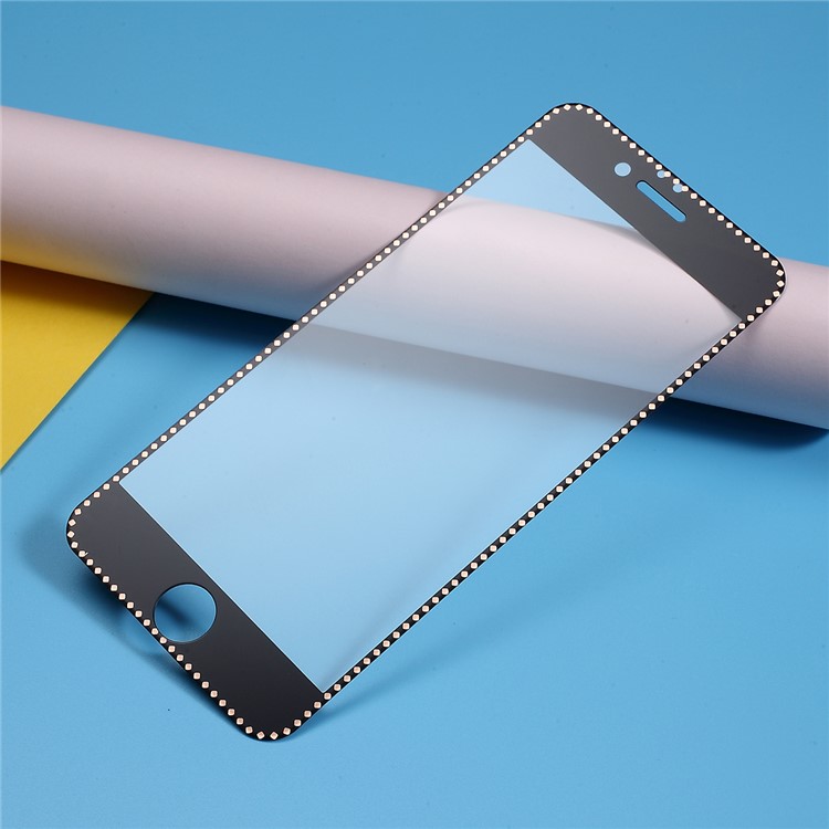 Electroplating Tempered Glass Screen Protector Arc Edges for iPhone 7 Plus/8 Plus 5.5 inch - Black/Brown-7