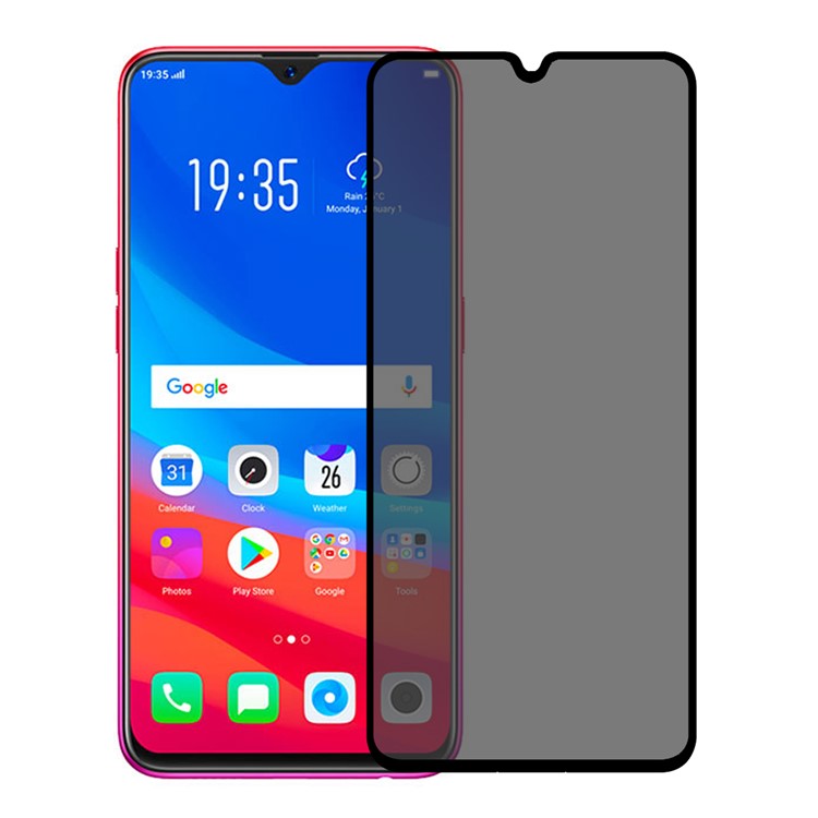 For OPPO F9 Pro Anti-peep Tempered Glass Screen Protector Film-1