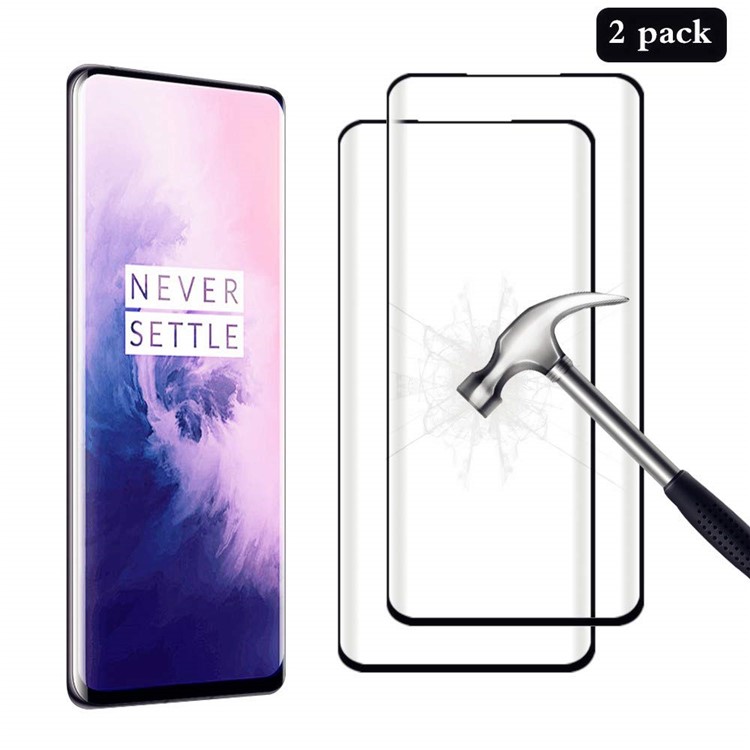 2PCS/Set 3D 9H Arc Edge Anti-explosion Tempered Glass Protector for OnePlus 7 Pro-1