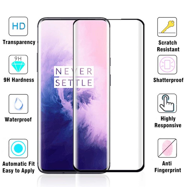 2 Pezzi / Set 3D 9H Arco Bordo Anti-esplosione Protezione In Vetro Temperato Per Oneplus 7 Pro-4
