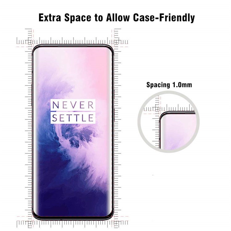 2PCS/Set 3D 9H Arc Edge Anti-explosion Tempered Glass Protector for OnePlus 7 Pro-5