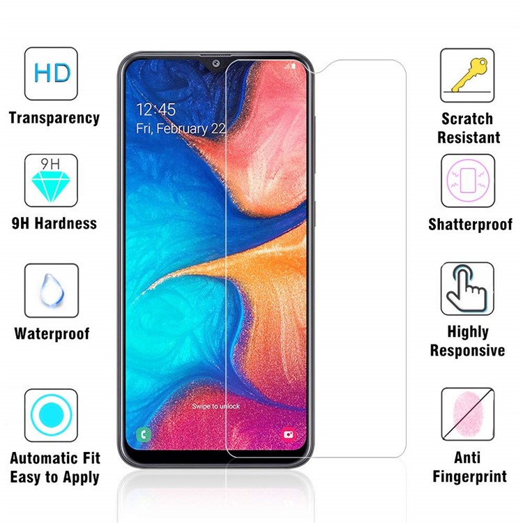 2PCS/Set 2.5D 9H Arc Tempered Glass Screen Protector for Samsung Galaxy A30/A50-3