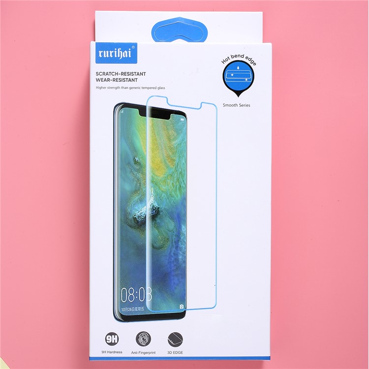 RURIHAI for Samsung Galaxy S10 Plus 3D Edge Full Coverage Full Glue Tempered Glass Protector (Support Ultrasonic Fingerprint Unlock) + Screen Protector Pushing Plate + Roller - Black-7