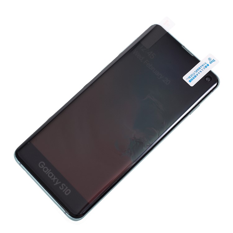 RURIHAI AG Matte 3D Curved Full Coverage Privacy Anti-Spy Screen Protective Film + Screen Protector Pushing Plate for Samsung Galaxy S10-5